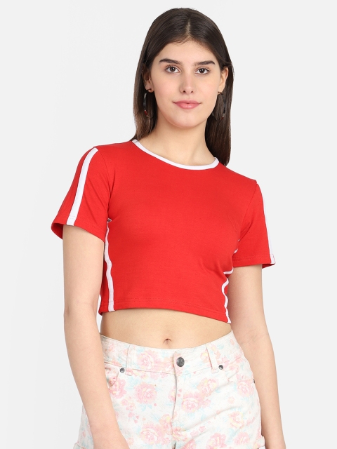 

Marzeni Red Regular Crop Top