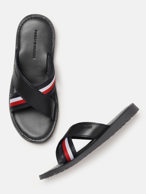 

Tommy Hilfiger Men Blue Leather Comfort Sandals