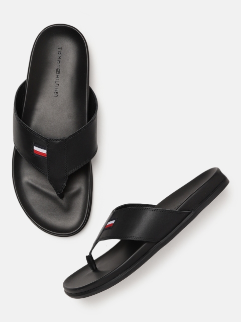 

Tommy Hilfiger Men Black Leather Comfort Sandals