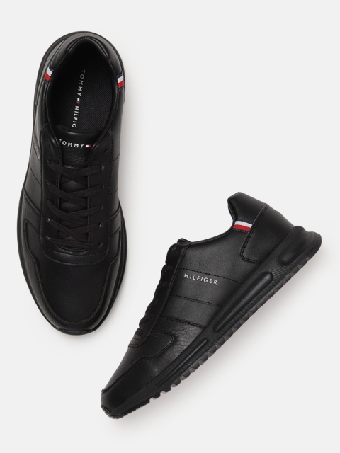 

Tommy Hilfiger Men Solid Sneakers, Black