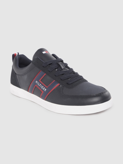 

Tommy Hilfiger Men Navy Blue Perforated Sneakers
