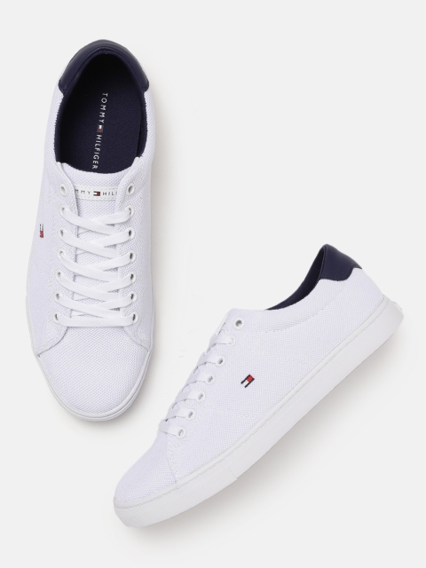 

Tommy Hilfiger Men White Solid Sneakers