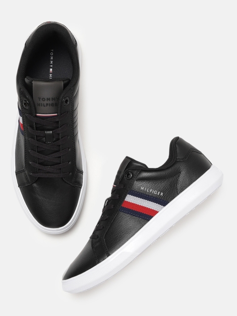 

Tommy Hilfiger Men Black Leather Casual Shoes