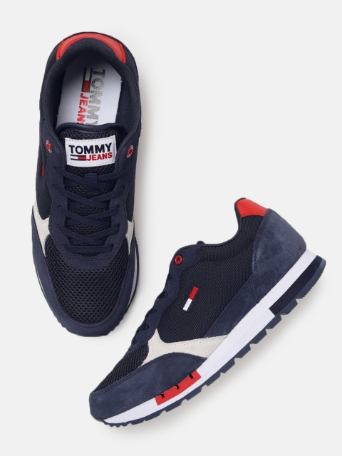 

Tommy Hilfiger Men Navy Blue Suede Sneakers