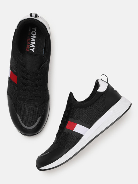 

Tommy Hilfiger Men Black Solid Sneakers
