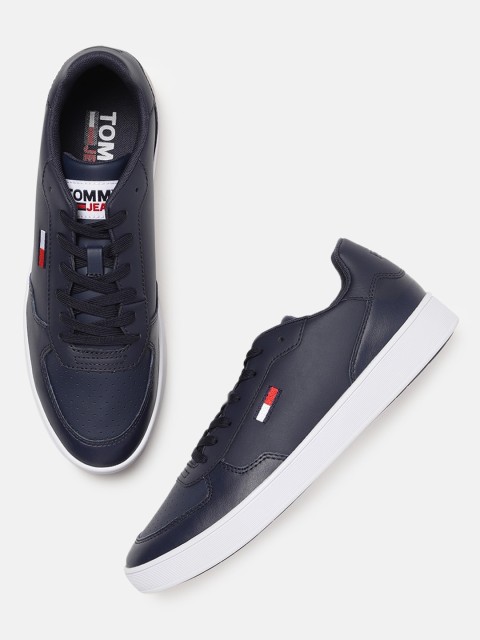 

Tommy Hilfiger Men Perforations Leather Sneakers, Navy blue