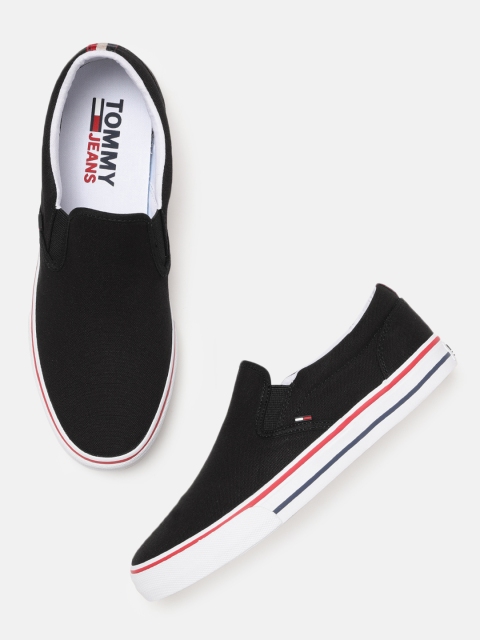 

Tommy Hilfiger Men Black Slip-On Sneakers