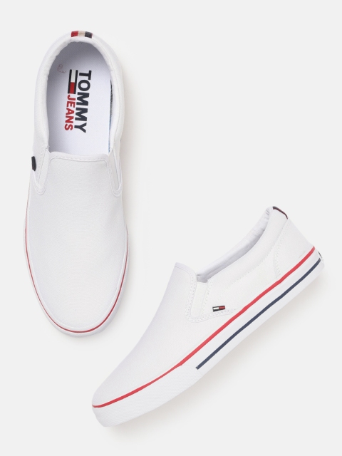 

Tommy Hilfiger Men White Solid Slip-On Sneakers