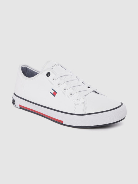 

Tommy Hilfiger Men White Solid Sneakers
