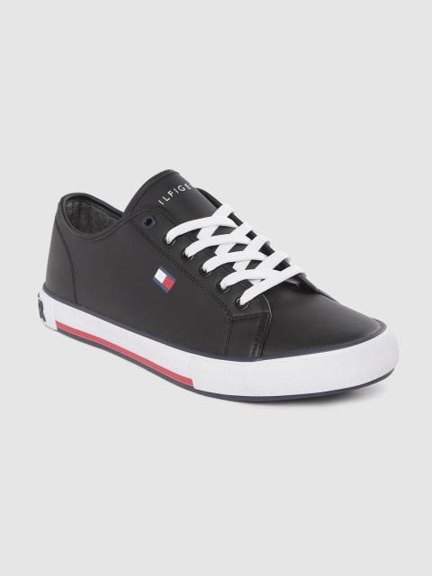 

Tommy Hilfiger Men Black Solid Sneakers