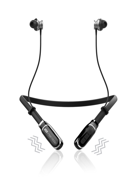 

UNIGEN AUDIO Unisex Black Solid Wireless In-Ear Neckband With Mic