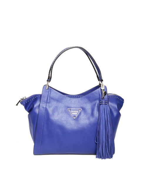 

GUESS Blue Studded Tassel Shoulder Bag