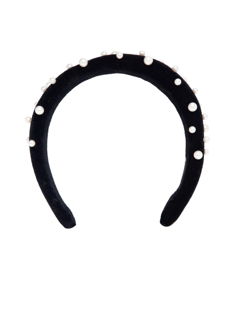 

YouBella Black Beaded Hairband