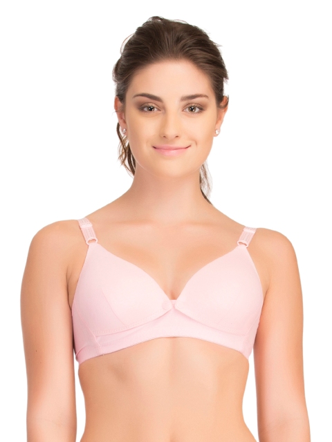 

Clovia Pink Medium-Coverage Maternity Bra with Removable Flaps BR0573P22