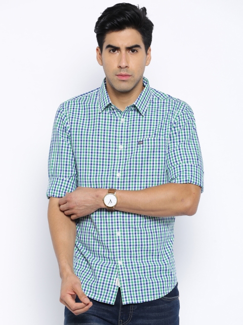 

Arrow Sport Green & Navy Hudson Fit Checked Casual Shirt
