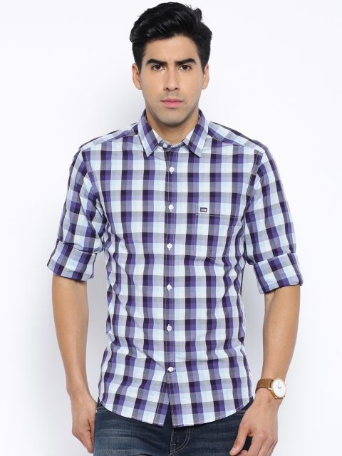 

Arrow Sport Purple & Grey Manhattan Slim Checked Casual Shirt