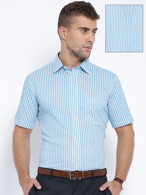

Arrow White & Blue Striped Formal Shirt