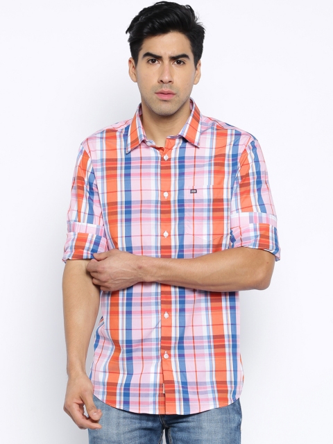 

Arrow Sport Pink & Orange Checked Hudson Fit Casual Shirt