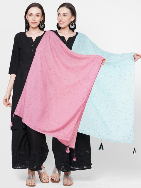 

Get Wrapped Women Pack Of 2 Printed Scarves, Blue