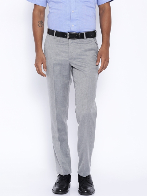 

Black Coffee Grey Slim Fit Formal Trousers