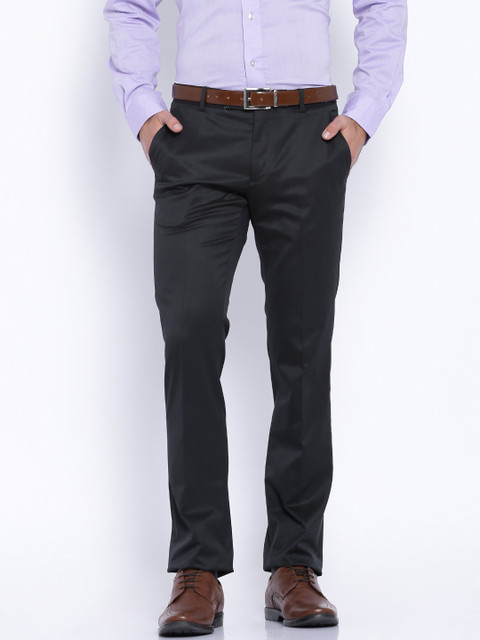 

Arrow Navy Slim Fit Formal Trousers, Navy blue