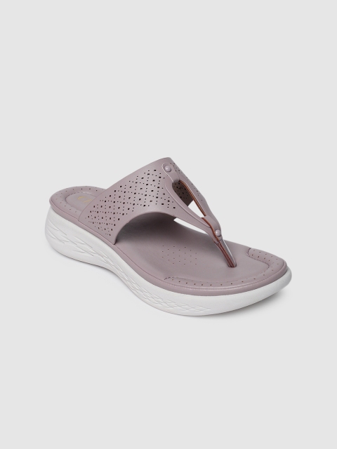 

CERIZ Women Henrietta Lavender Open Toe Flats with Laser Cuts
