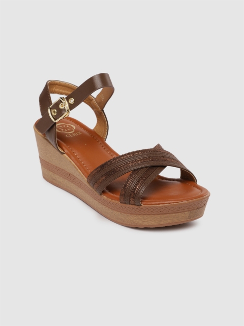 

CERIZ Women Brown Solid Wedges