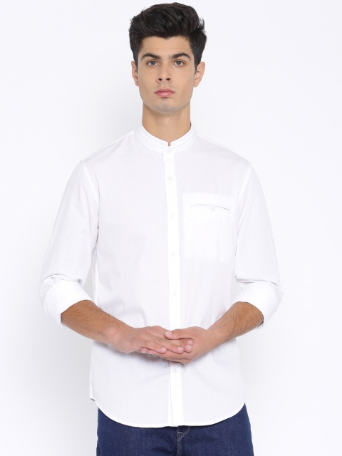 

Peter England Casuals White Slim Fit Casual Shirt