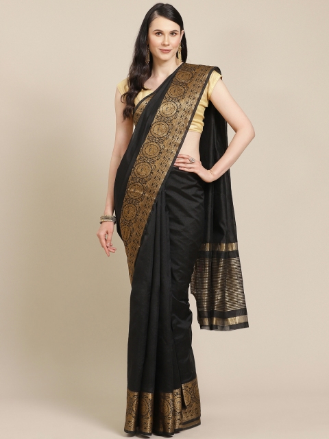 

SHOPGARB Black & Golden Woven Design Banarasi Saree