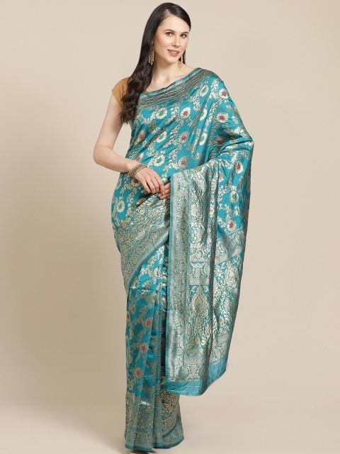 

SHOPGARB Green & Golden Woven Design Banarasi Saree