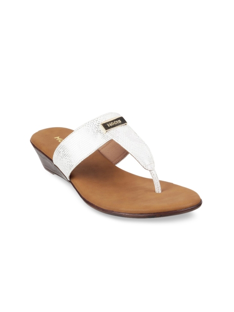 

Mochi Women White Solid T-Strap Flats