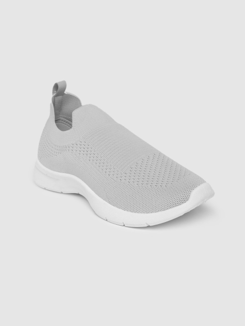 

DressBerry Women Grey Woven Design Slip-On Sneakers