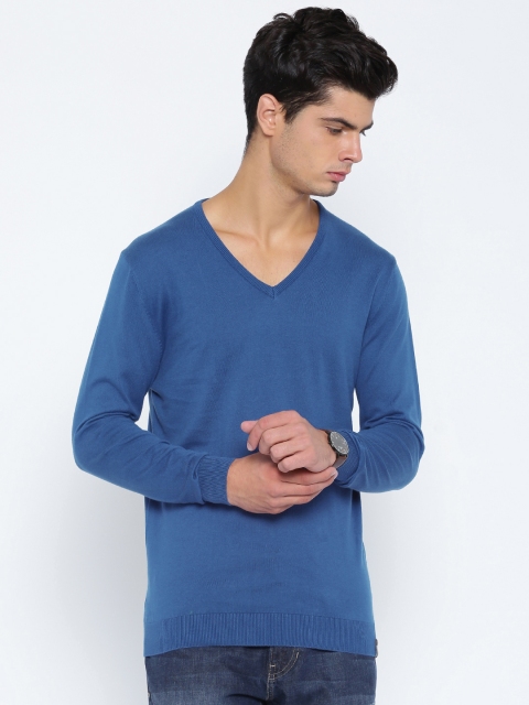 

Peter England Casuals Blue Pure Cotton T-shirt