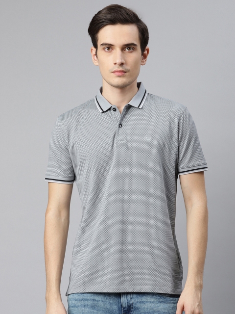 

Allen Solly Men Grey Printed Polo Collar T-shirt