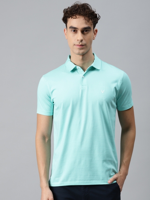 

Allen Solly Men Sea Green Polo Collar T-shirt