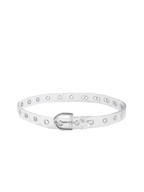 

DressBerry Women Silver-Coloured Textured Belt