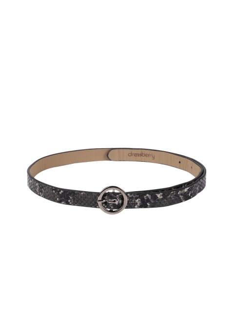 

DressBerry Women Black Snake Print Belt