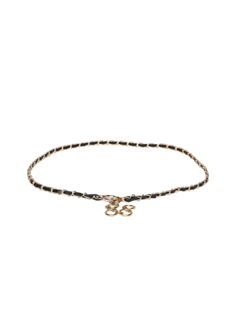 

DressBerry Women Black & Gold-Toned Chain Design Belt