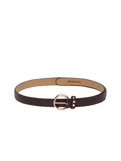 

DressBerry Women Brown Textured Belt