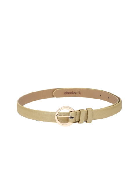 

DressBerry Women Gold-Toned Solid Slim Belt