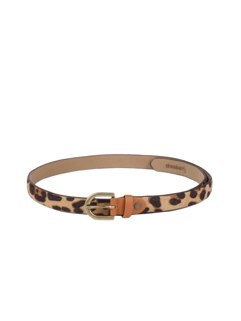 

DressBerry Women Brown Leopard Print Belt