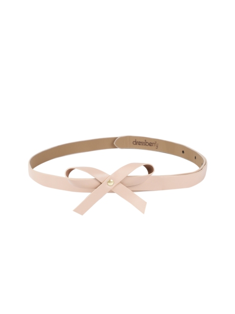 

DressBerry Women Nude Pink Bow Design Belt