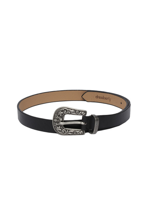

DressBerry Women Black Solid Belt