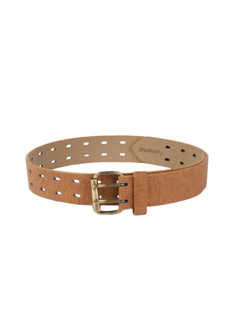 

DressBerry Women Tan Brown Cut-Out Design Belt