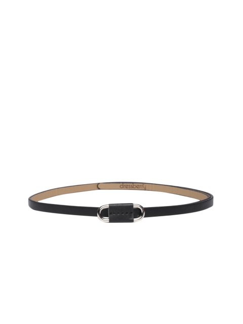 

DressBerry Women Black Solid Slim Belt