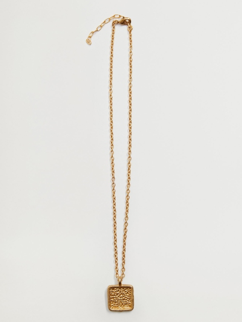 

MANGO 24K Gold-Plated Hammered Effect Minimal Necklace