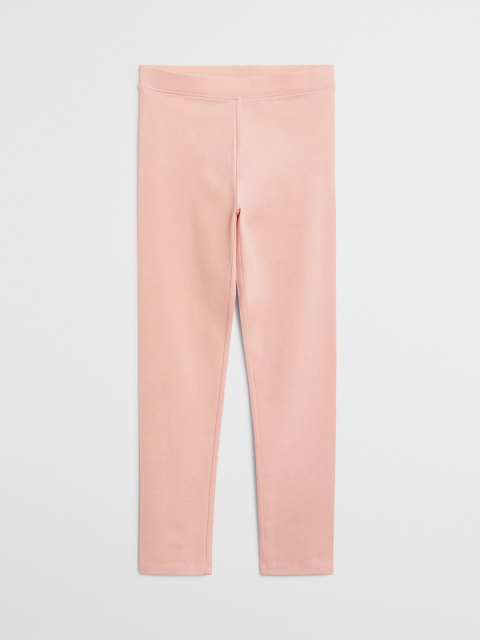 

Mango Kids Girls Peach-Coloured Sustainable Solid Leggings