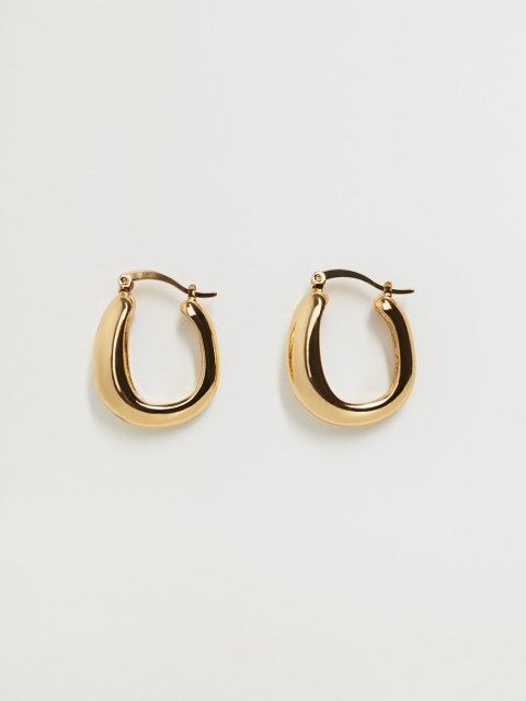 

MANGO Gold-Toned Oval Hoop Earrings