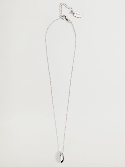 

MANGO Women Silver-Toned Minimal Necklace