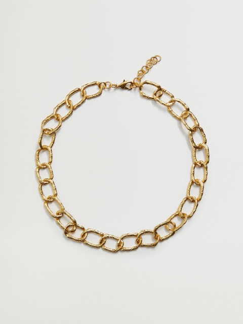 

MANGO 24K Gold-Plated Hammered Effect Link Chain